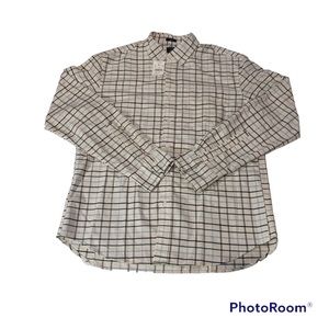 NWT J.Crew Flex Oxford Slim plaid dress shirt